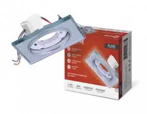 ЭЛМАКС - Светильник встраиваемый GX53R-glass SMR-L КВАДРАТ с подсветкой 4К под GX53 зеркальный IN HOME элмакс, электротехника, кабель, светотехника, elmax.pro