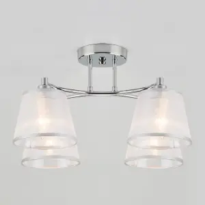 ЭЛМАКС - Потолочная люстра с абажурами 60094/4 хром элмакс, электротехника, кабель, светотехника, elmax.pro