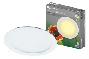 ЭЛМАКС - Светильник ультратонкий встраиваемый светодиодный "Даунлайт" СВО (белый) 18 Вт 3000К TDM  элмакс, электротехника, кабель, светотехника, elmax.pro