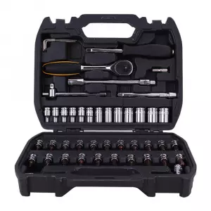 Набор головок торцевых и ключей 46 шт Deli DL1046 1/4" Муфты из стали 50BV30 Cr-V. Высококачественна