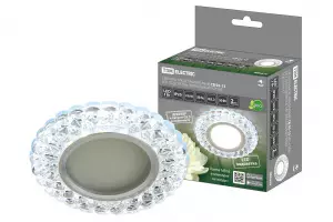 ЭЛМАКС - Светильник встраиваемый СВ 03-13 MR16 50Вт G5.3 LED подсветка 3 Вт зеркальный/хром TDM элмакс, электротехника, кабель, светотехника, elmax.pro