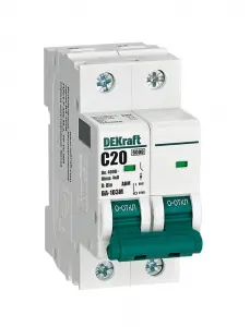 Авт. выкл. без теплозащиты 2P 20А х-ка C 6кА ВА-103M