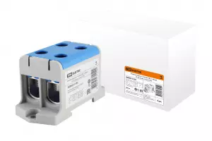 ЭЛМАКС - Клемма вводная силовая КВС 4 ввода 16-95 кв.мм. синяя TDM элмакс, электротехника, кабель, светотехника, elmax.pro