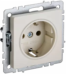 ЭЛМАКС - BRITE Роз. с з/к/ш 16А РС14-1-0-БрКр беж. IEK элмакс, электротехника, кабель, светотехника, elmax.pro