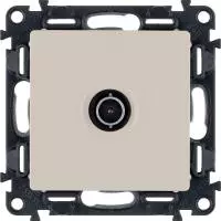 ЭЛМАКС - Valena LIFE.Розетка ТВ c топологией "звезда" 0-2400 МГц.С лицевой панелью.Слоновая кость элмакс, электротехника, кабель, светотехника, elmax.pro