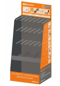 ЭЛМАКС - Стеллаж картонный TDM ELECTRIC, полки + крючки 21 шт элмакс, электротехника, кабель, светотехника, elmax.pro