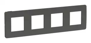 ЭЛМАКС - UNICA STUDIO рамка 4-поста, ДЫМЧАТО-СЕРЫЙ/антрацит элмакс, электротехника, кабель, светотехника, elmax.pro