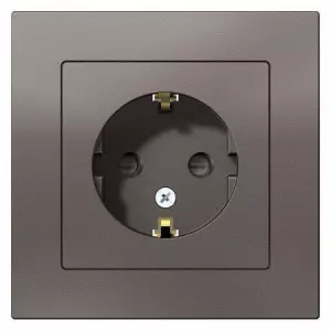 ЭЛМАКС - ATLASDESIGN РОЗЕТКА с заземлением со шторками, 16А, в сборе, МОККО элмакс, электротехника, кабель, светотехника, elmax.pro