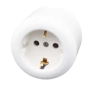 ЭЛМАКС - Розетка с заземляющим контактом R, керамика, цвет белый элмакс, электротехника, кабель, светотехника, elmax.pro