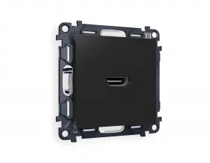ЭЛМАКС - Комплект механизма розетки HDMI 2.0 ALFA MA814010 Черный матовый 40V/500mA 2.0GHz 5-18Gbit/s QUANT ( элмакс, электротехника, кабель, светотехника, elmax.pro