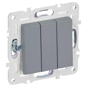 ЭЛМАКС - SKANDY Выключ. 3-кл. 10А SK-V11Gr сер. IEK элмакс, электротехника, кабель, светотехника, elmax.pro