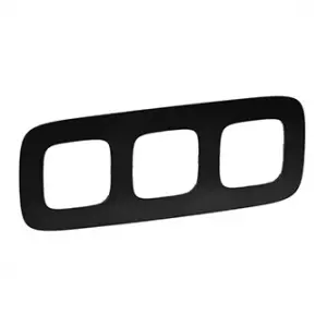 ЭЛМАКС - Valena ALLURE.Рамка "Матовый черный".3-постовая универсальная элмакс, электротехника, кабель, светотехника, elmax.pro