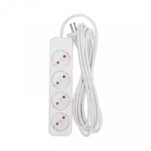 ЭЛМАКС - Удлинитель STANDARD 4 гнезда, 3м, 2х1,0мм², б/з, белый REXANT элмакс, электротехника, кабель, светотехника, elmax.pro