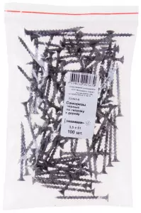 ЭЛМАКС - Саморезы черные по гипроку к дереву 3,5 х 51 100 шт Фасовка элмакс, электротехника, кабель, светотехника, elmax.pro