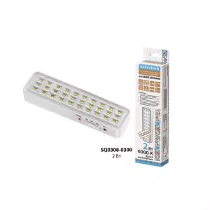 Светильник светодиодный аккумуляторный СБА 30 LED, DC, Li-ion 3,7 В 1 А*ч, 3-5 ч, пластик, Народный