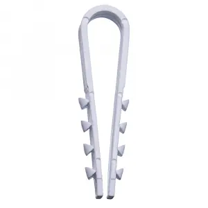 ЭЛМАКС - Дюбель-хомут для круглого кабеля (19-25мм), нейлон, белый (100шт.), DCL00-19-25 элмакс, электротехника, кабель, светотехника, elmax.pro