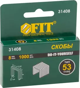 Скобы для мебельного степлера 8 мм 1000 шт.