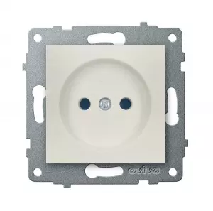 розетка 1 пост OVIVO Loft без заземления белый