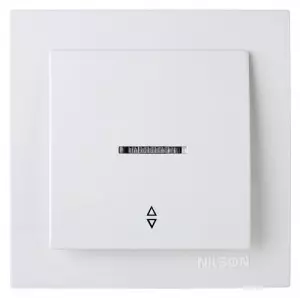 ЭЛМАКС - Выключатель 1кл. с/п (инд.) Проходной Бел. TOURAN EKO Naturel (Thema) NILSON (1/10/100) элмакс, электротехника, кабель, светотехника, elmax.pro