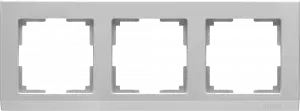 ЭЛМАКС - WL04-Frame-03 /Рамка на 3 поста (серебряный) элмакс, электротехника, кабель, светотехника, elmax.pro