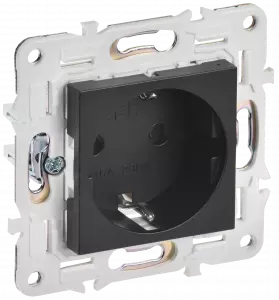 ЭЛМАКС - SKANDY Роз. с з/к/ш 16А SK-R04Bl черн. IEK элмакс, электротехника, кабель, светотехника, elmax.pro