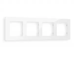 ЭЛМАКС - Рамка ALFA Techno (Белый глянец) 4-ая AF220104 элмакс, электротехника, кабель, светотехника, elmax.pro