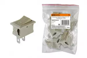 ЭЛМАКС - Клавишный переключатель YL-211-01 серый 2 положения 1з TDM элмакс, электротехника, кабель, светотехника, elmax.pro