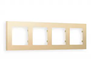 ЭЛМАКС - Рамка ALFA Techno (Шампань) 4-ая AF220604 элмакс, электротехника, кабель, светотехника, elmax.pro