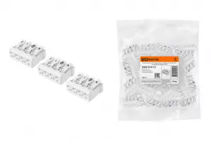 ЭЛМАКС - Клемма пружинная соединительная КСПн4-2L+N+PE, 16 A, с монтажной ножкой TDM элмакс, электротехника, кабель, светотехника, elmax.pro