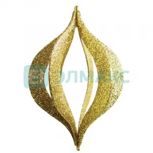 ЭЛМАКС - Елочная фигура "Сосулька складная 3D", 31 см, цвет золотой элмакс, электротехника, кабель, светотехника, elmax.pro