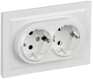 ЭЛМАКС - BRITE Роз. 2-я с з/к/ш 16А в сб. РСш12-3-БрБ бел. IEK элмакс, электротехника, кабель, светотехника, elmax.pro