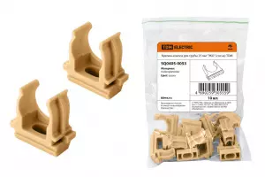 ЭЛМАКС - Крепеж-клипса для трубы 25 мм "ЭКО" (сосна) TDM элмакс, электротехника, кабель, светотехника, elmax.pro