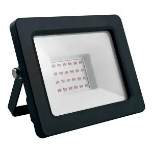 ЭЛМАКС - Прожектор светодиодный, 2835SMD, 30W красный AC220V/50Hz IP65, в черном компактном корпусе, LL-903 элмакс, электротехника, кабель, светотехника, elmax.pro