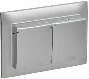 ЭЛМАКС - SKANDY Роз. 2-я с кр. 16А в сб IP44 SK-R12S сереб. IEK элмакс, электротехника, кабель, светотехника, elmax.pro