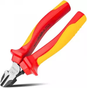 Бокорезы диэлектрические диагональные Deli DL512206 160мм, сталь Cr-V, сертификат VDE для работ под 