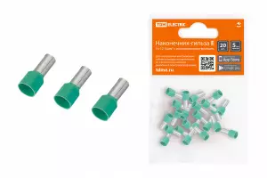 ЭЛМАКС - Наконечник-гильза Е16-12 16мм2 с изолированным фланцем (20шт) TDM элмакс, электротехника, кабель, светотехника, elmax.pro