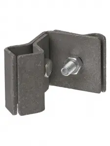 Держатель фальцевый стальной зажим 45х60 мм для прута Ø6-10 мм, гор.цинк TDM Держатель фальцевый стальной зажим 45х60 мм для прута Ø6-10 мм, гор.цинк TDM