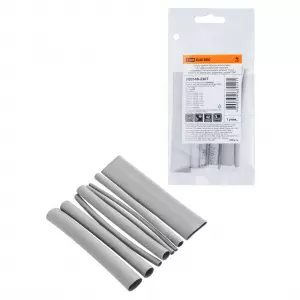 ЭЛМАКС - Набор трубок термоусаживаемых, клеевых "Моноцвет-диапазон, серый TDM" элмакс, электротехника, кабель, светотехника, elmax.pro