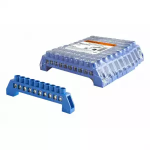 ЭЛМАКС - Шина "N" нулевая в изоляторе 6х9мм 10 групп никелированная TDM элмакс, электротехника, кабель, светотехника, elmax.pro