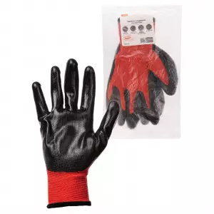 Перчатки полиэфирные "Контакт-Ойл", маслобензостойкое покрытие, 10, 15 кл., 45-47 г, 1 пара, TDM