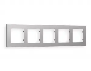 ЭЛМАКС - Рамка ALFA Techno (Сталь матовый) 5-ая AF220505 элмакс, электротехника, кабель, светотехника, elmax.pro