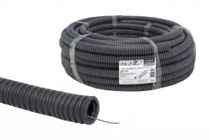 Труба гофр.ПВХ d 40 с зондом (25 м) легкая народная