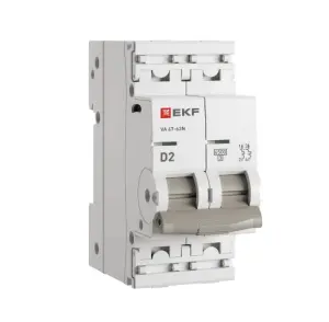 ЭЛМАКС - Автоматический выключатель ВА 47-63N 2P 2А (D) 4,5 кА PROXIMA EKF элмакс, электротехника, кабель, светотехника, elmax.pro