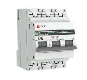 ЭЛМАКС - Автоматический выключатель 3P 6А (D) 6кА ВА 47-63M без теплового расцепителя EKF PROxima элмакс, электротехника, кабель, светотехника, elmax.pro
