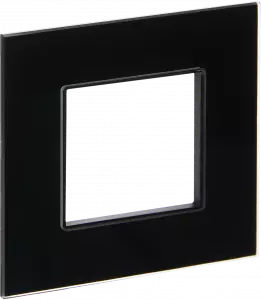 ЭЛМАКС - SKANDY Рамка 1-мест. SK-F21Bl стекло черн. IEK элмакс, электротехника, кабель, светотехника, elmax.pro
