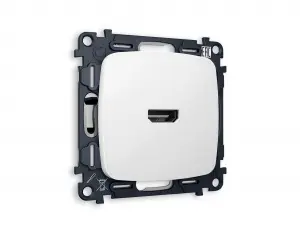 ЭЛМАКС - Комплект механизма розетки HDMI 2.0 OMEGA MO134010 Белый матовый 40V/500MO 2.0GHz 5-18Gbit/s QUANT ( элмакс, электротехника, кабель, светотехника, elmax.pro