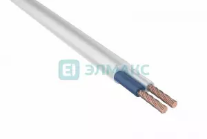 ЭЛМАКС - Провод ПВС 2х1,5 ГОСТ (100м) белый элмакс, электротехника, кабель, светотехника, elmax.pro