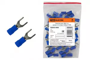 ЭЛМАКС - Наконечник НВИ 2-6 вилка 1,5-2,5мм (100шт) TDM элмакс, электротехника, кабель, светотехника, elmax.pro