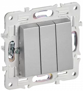 ЭЛМАКС - SKANDY Выключ. 3-кл. 10А SK-V11S сереб. IEK элмакс, электротехника, кабель, светотехника, elmax.pro