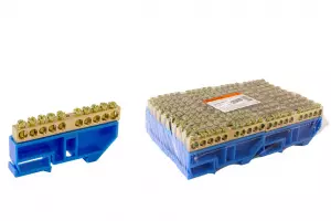 ЭЛМАКС - Шина "N" нулевая с изолятором на DIN-рейку 8x12мм стойка бол. 10 групп TDM элмакс, электротехника, кабель, светотехника, elmax.pro